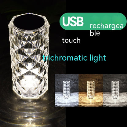 Lampe de table LED créative Crystal Rose Atmosphere